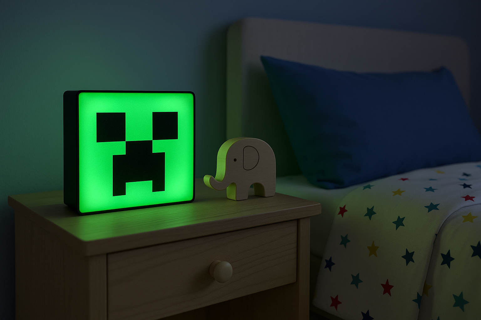 Lámpara Minecraft Creeper