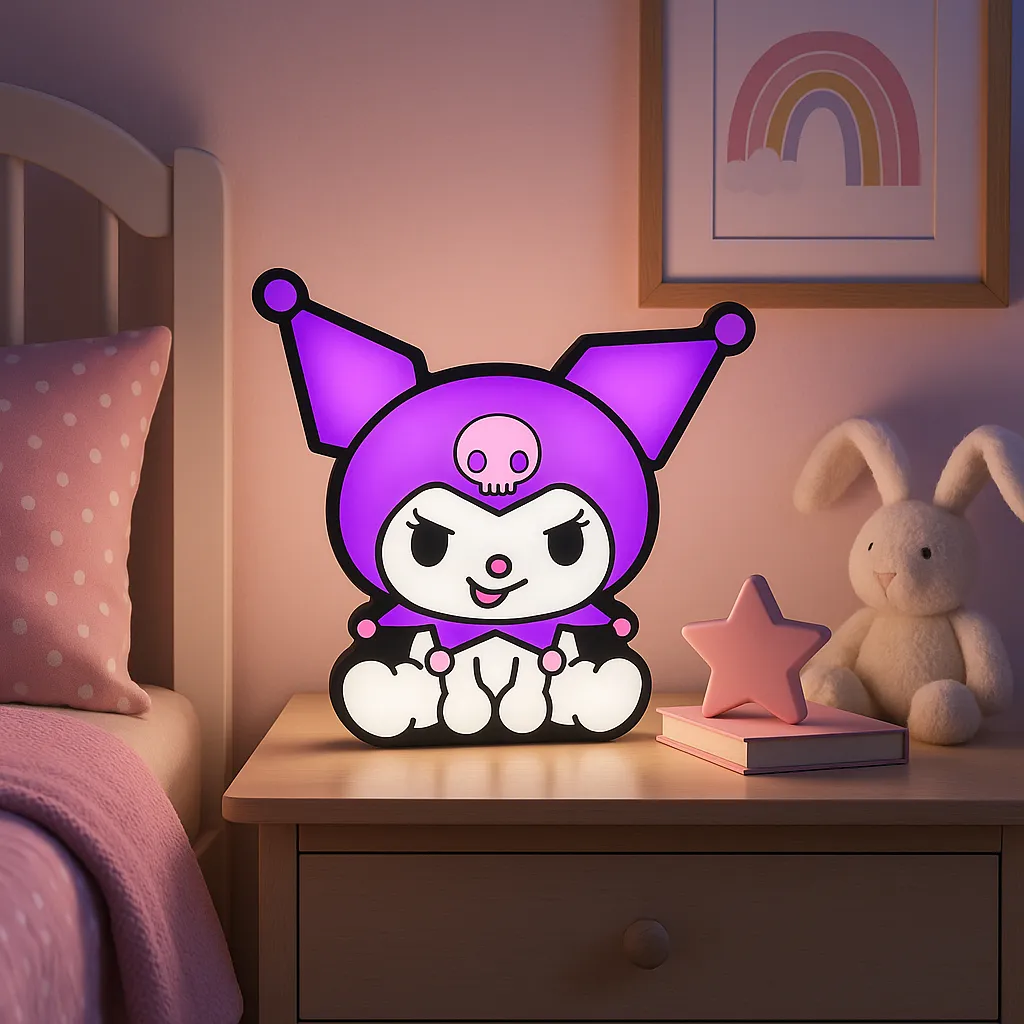 Lámpara Nocturna Kuromi De Hello Kitty Velador