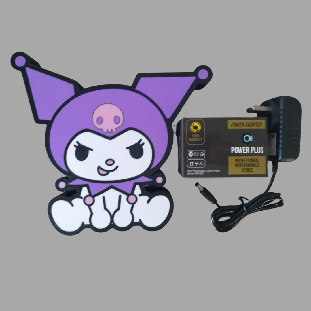 Lámpara Nocturna Kuromi De Hello Kitty Velador