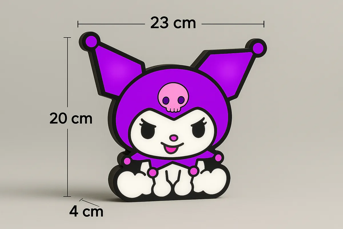 Lámpara Nocturna Kuromi De Hello Kitty Velador