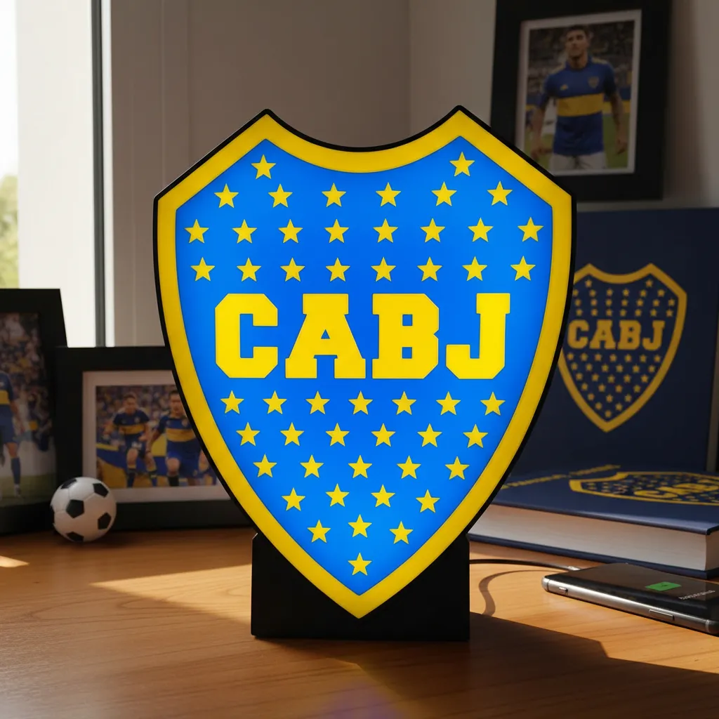 Lámpara LED Boca Juniors + Llavero de regalo