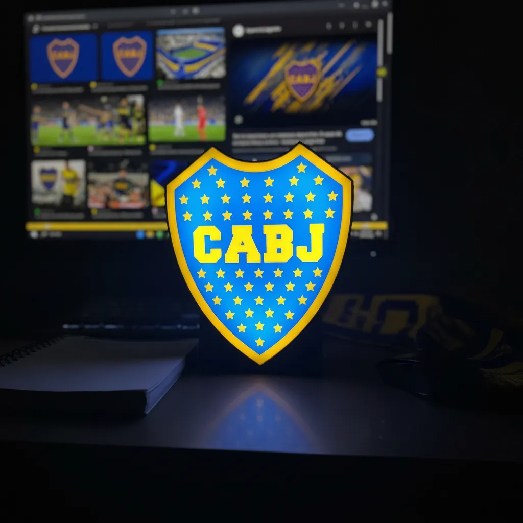 Lámpara LED Boca Juniors + Llavero de regalo
