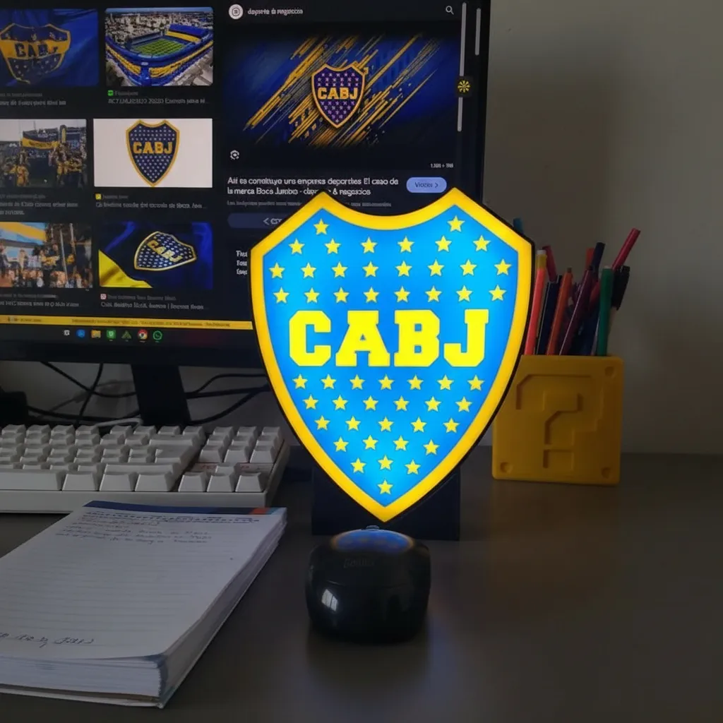Lámpara LED Boca Juniors + Llavero de regalo