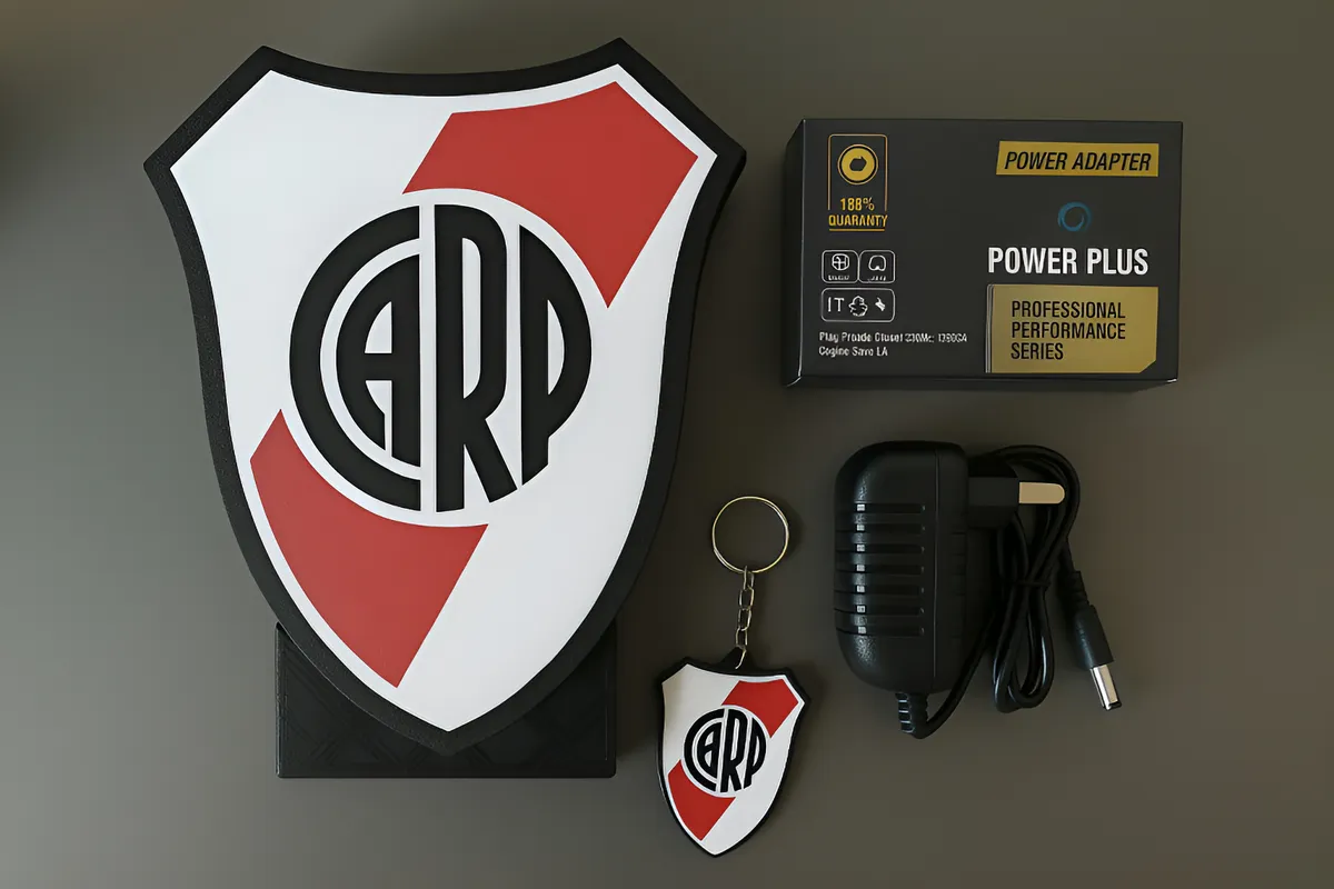 Lámpara LED River Plate + Llavero de regalo