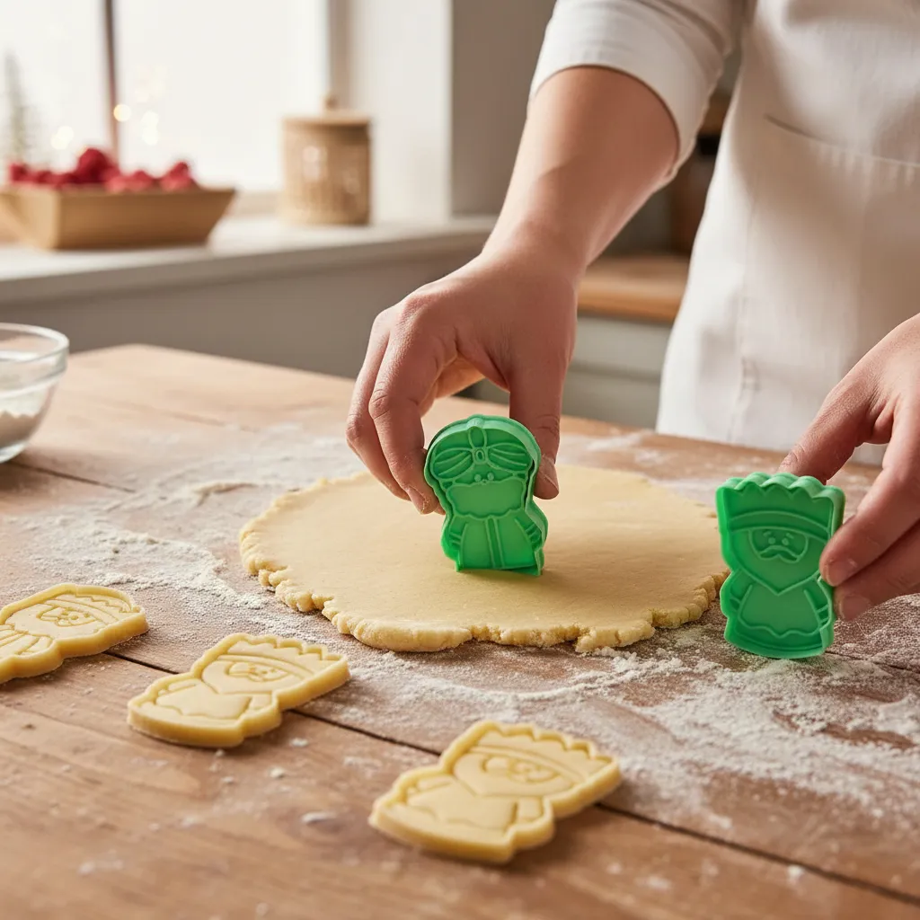 Cortantes + Sello Reyes Magos Navidad Galletitas Setx3 Color Según Stock