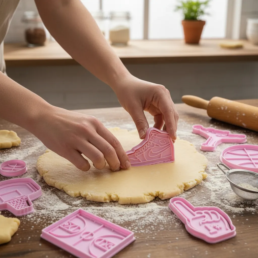 Cortantes + Sello Galletitas De Básquet Set X 9 De 8 Cm Color Según Stock