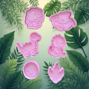 Cortante + Sello Galletitas Dinosaurios Setx6 Moldes color según stock