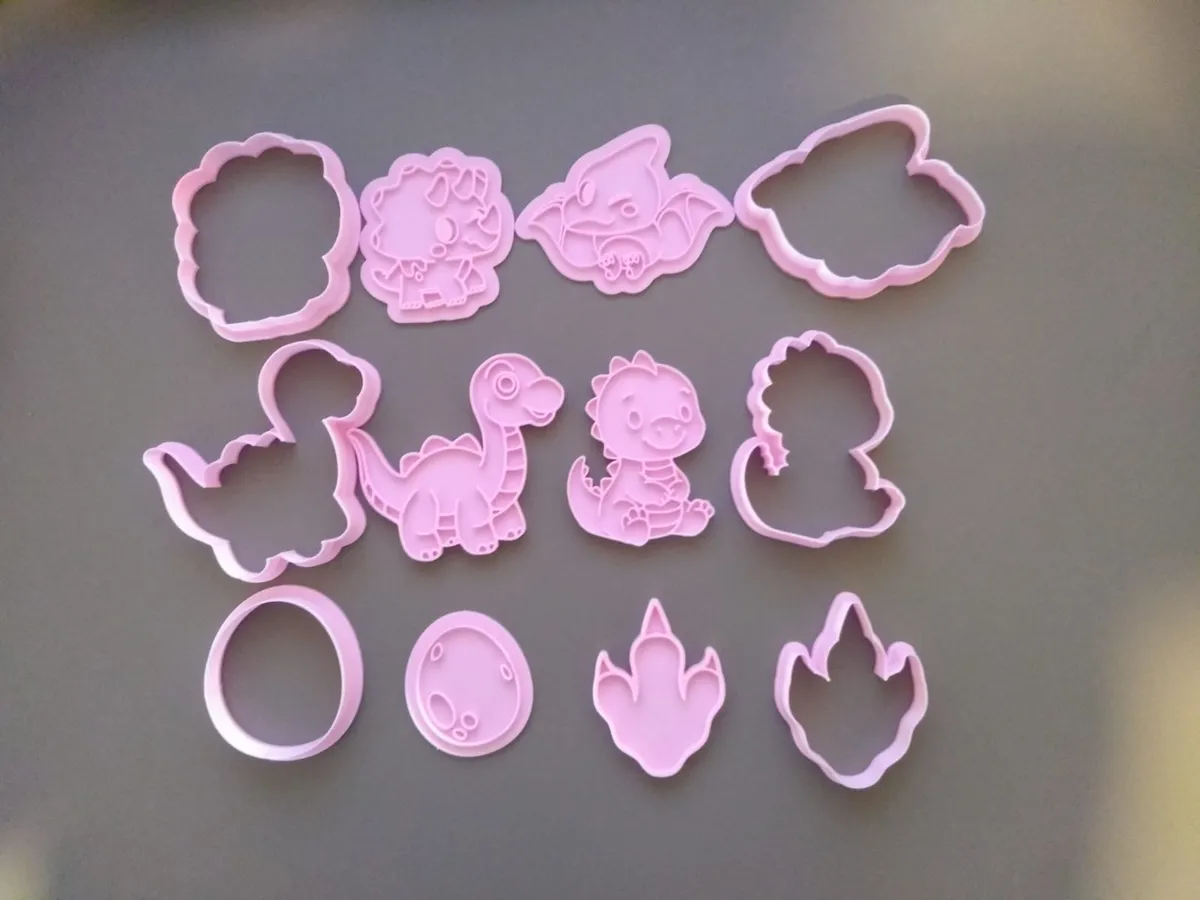 Cortante + Sello Galletitas Dinosaurios Setx6 Moldes color según stock