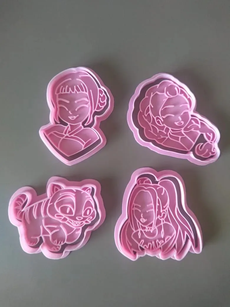 Cortante De Galletitas Guerreras K Pop Demon Hunters Set X 4 Color Según Stock