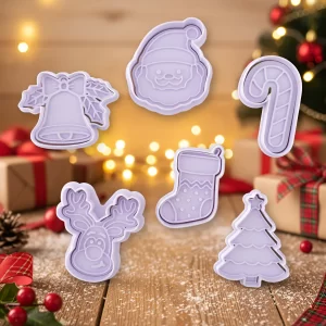 Cortante + Sello Galletitas Navideñas, Set X 6 Moldes color según stock