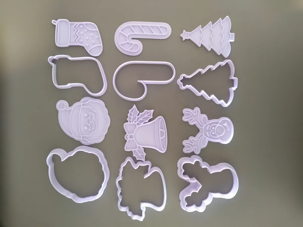 Cortante + Sello Galletitas Navideñas, Set X 6 Moldes color según stock