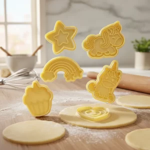 Kit cortante + sello Unicornio Arcoiris Galletitas Masa x6 color según stock