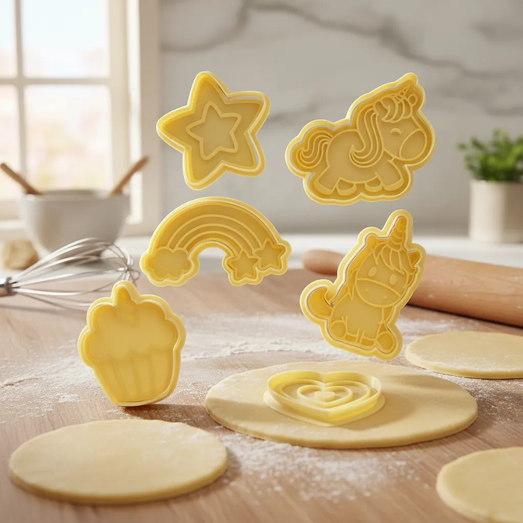 Kit cortante + sello Unicornio Arcoiris Galletitas Masa x6 color según stock