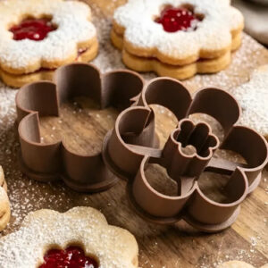 Cortante Galletitas Ojo De Buey Flor Linzer Galleta Rellena Color Según Stock