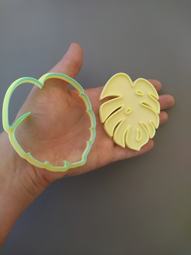 Cortantes Hojas Tropicales Monstera X8 | Galletitas Fondant Color Según Stock