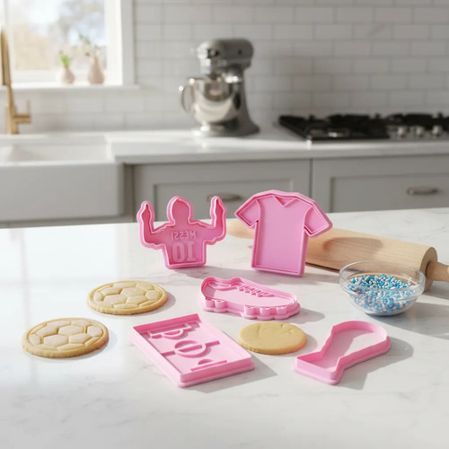 Set Cortantes Galletitas Fútbol Argentina X6 Mundial Color Según Stock