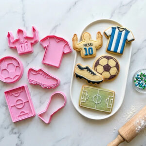 Set Cortantes Galletitas Fútbol Argentina X6 Mundial Color Según Stock